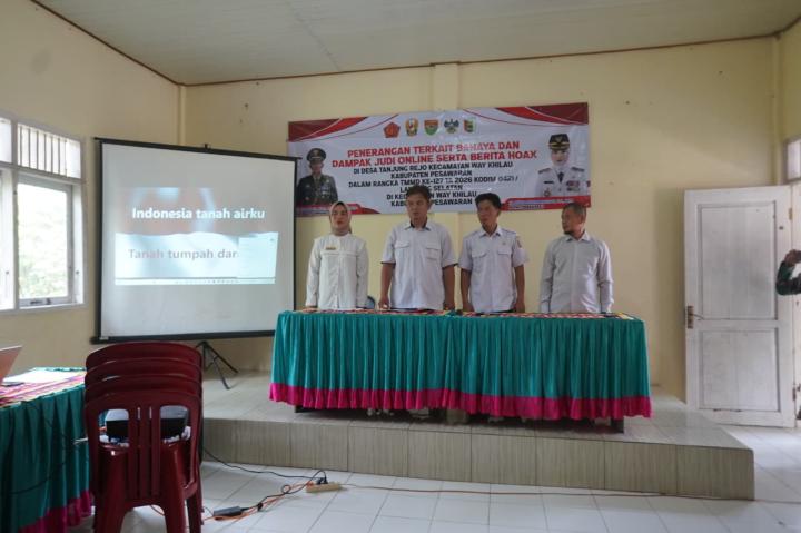 TMMD Kodim 0421/LS Tekankan Bahaya Judi Online dan Hoaks kepada Warga